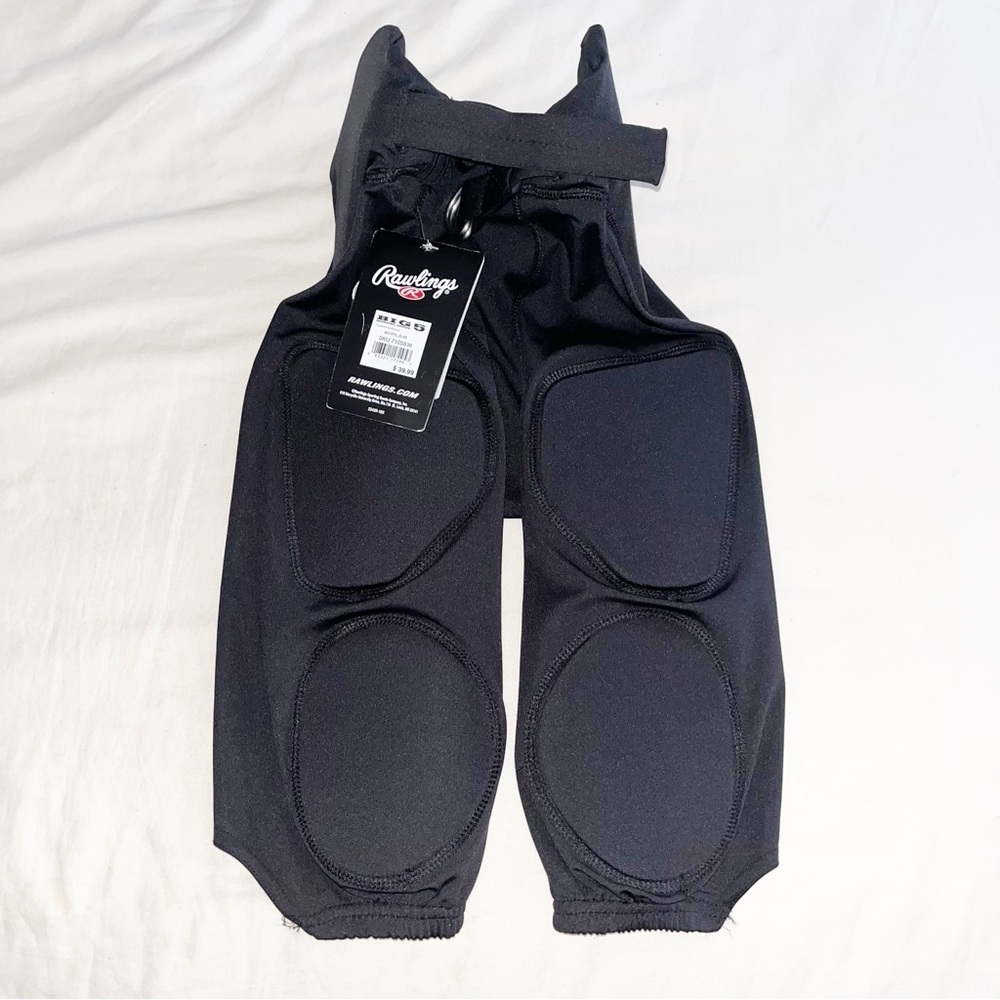 NWT Rawlings Lightweight Padded Pants Youth Sz M Football Black Sports